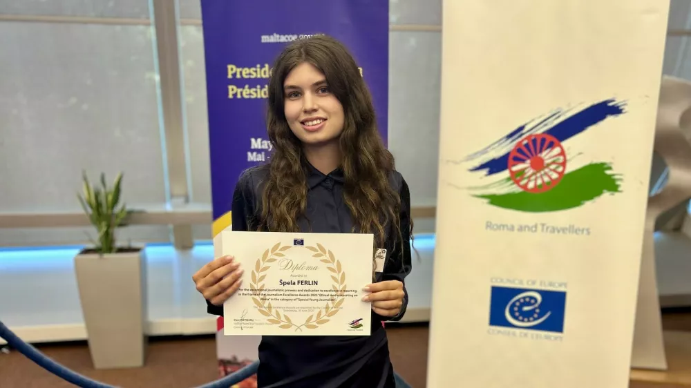 Špela Ferlin, nagrajenka Sveta EvropeFote: Martin Mlynar