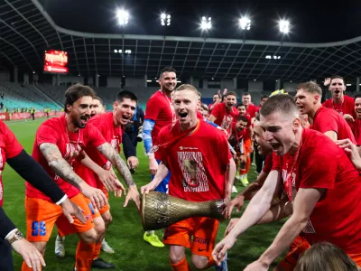 - Zmagovalci Celje. 14.05.2025. - Nogomet, finale pokala Union, NK Koper - NK Celje. Foto: Bojan Velikonja 