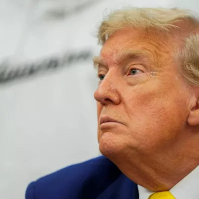 U.S. President Donald Trump looks on during a meeting with players of the Juventus soccer team in the Oval Office of the White House in Washington, D.C., U.S., June 18, 2025. REUTERS/Nathan Howard