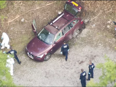 Pogled na avto, v katerem so zagledali grozljiv prizor. / Foto: Reuters/dokumentacija