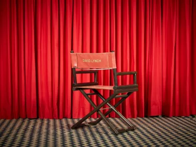 David Lynch's director's chair emblazoned with his name on the back (,000 - ,000); his personally owned Twin Peaks Black Lodge style red curtain and black and white zig-zag rug (,000 - ,000).   A treasure trove of over 450 personal artifacts from the late filmmaker David Lynch is to be auctioned. The event offers fans and collectors a rare opportunity to own pieces from the visionary director's five-decade career and personal life. The collection spans Lynch's legendary work in film and television—including Twin Peaks, Mulholland Drive, Eraserhead, The Elephant Man, and Blue Velvet—and features items from his home, studio, and woodshop.,Image: 1004881051, License: Rights-managed, Restrictions: Editorial use, commercial use may require additional licenses. We don't use AI to make images which could be mistaken for news photos. AI use will be clearly indicated. Supplied on condition you ensure personal data is processed in compliance with UK GDPR, Model Release: noFoto: Profimedia