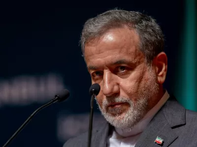 Iranian Foreign Minister Abbas Araqhchi looks on during a press conference in Istanbul, Turkey, June 22, 2025. REUTERS/Umit Bektas