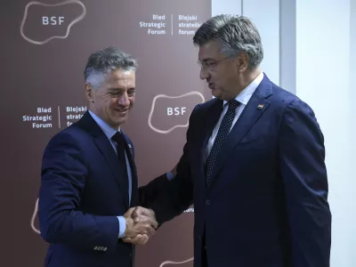 Robert Golob, Andrej Plenkovič- 28.08.2023 - Strateški forum Bled //FOTO: Jaka Gasar