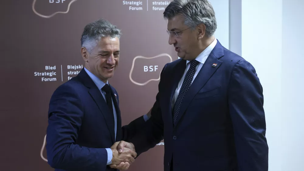 Robert Golob, Andrej Plenkovič- 28.08.2023 - Strateški forum Bled //FOTO: Jaka Gasar