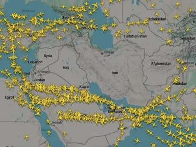 Bližnji vzhod Flightradar24