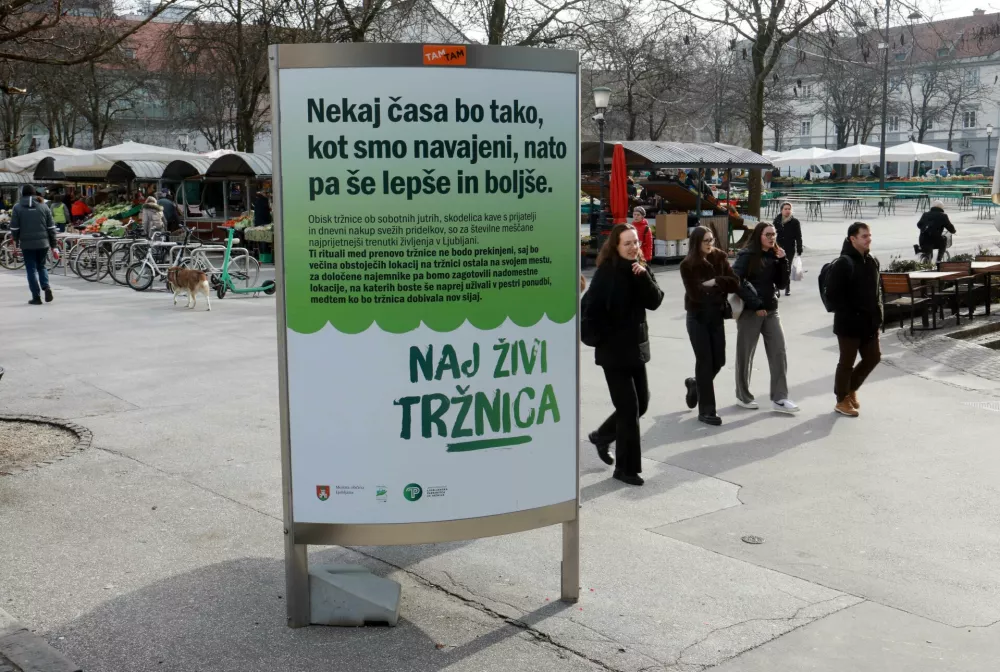 31.01,2025 -plakat za boljšo tžnico, tržnicaFoto: Tomaž Skale
