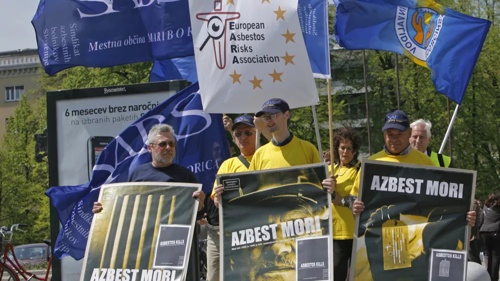 - Zveza sindikatov azbestnih bolnikov Slovenije (Zveza SABS)- Mednarodna organizacija Asbestos Risks Association (EARA)- Shod članov EARA in Zveze SABS, s katerim želijo odgovorne opozoriti na ustrezno reševanje azbestne problematike. //FOTO: Jaka AdamičOPOMBA: ZA OBJAVO V ČASOPISU DNEVNIK