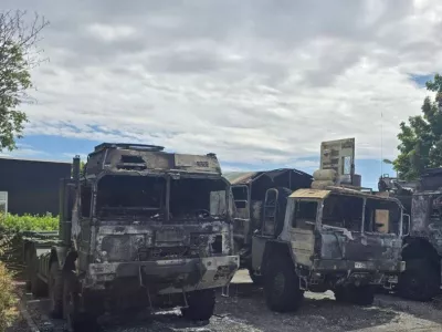 Posledice domnevne ruske sabotaže. Vir: X