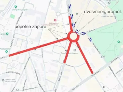 Rekonstrukcija krožišča Žale.