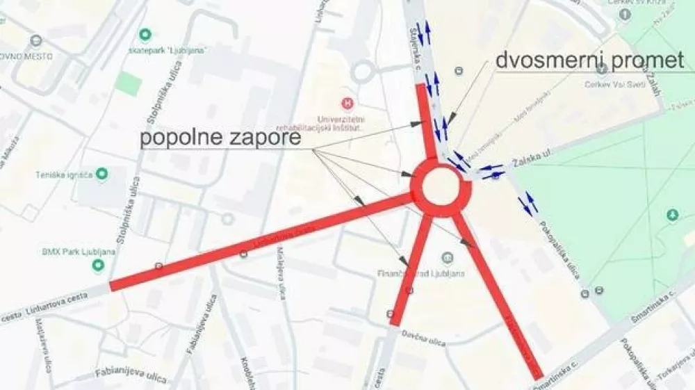 Rekonstrukcija krožišča Žale.