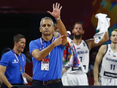 ﻿Basketball - Slovenia v Serbia - European Championships EuroBasket 2017 Final - Istanbul, Turkey - September 17, 2017 -  Coach Igor Kokoskov of Slovenia reacts. REUTERS/Murad Sezer