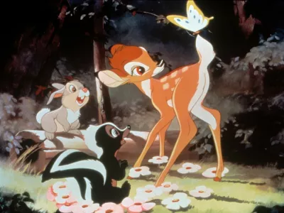 BAMBI / Bambi USA 1942 WALT Disney's 'Bambi', Szene: Bambi und der Hase Klopfer aka. Bambi / BAMBI USA 1942,Image: 136757272, License: Rights-managed, Restrictions: Nur redaktionelle Nutzung im Zusammenhang mit dem Film. Editorial usage only and only related to the movie. Im Falle anderer Verwendungen, kontaktieren Sie uns bitte. For other uses, please contact us., Model Release: no / Foto: United Archives / Kpa Publicity Stills Via Profimedia 