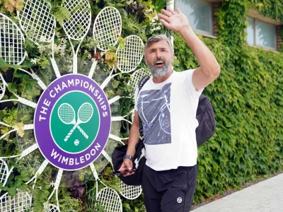 Goran Ivanisevic, coach of Novak Djokovic on day seven of the 2023 Wimbledon Championships at the All England Lawn Tennis and Croquet Club in Wimbledon. Picture date: Sunday July 9, 2023.,Image: 788096275, License: Rights-managed, Restrictions: Editorial use only. No commercial use without prior written consent of the AELTC. Still image use only - no moving images to emulate broadcast. No superimposing or removal of sponsor/ad logos., Model Release: no / Foto: Profimedia