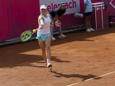Tamara Zidanšek- 16.09.2023 - Kongresni trg- arena Mima Javševec - ženski teniški turnir WTA Ljubljana, tenis - finale mednarodnega ženskega turnirja //FOTO: Luka Cjuha
