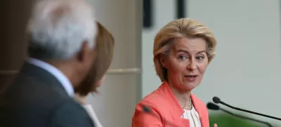 European Commission President Ursula von der Leyen speaks during a press conference with European Council President Antonio Costa and Moldovan President Maia Sandu at the first Moldova-EU summit in Chisinau, Moldova July 4, 2025. REUTERS/Vladislav Culiomza