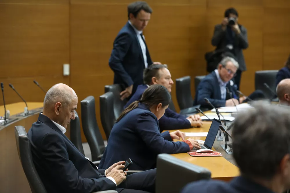 Janez Janša SDS23.04.2025 - nadaljevanje seje DZ, na dnevnem redu je med drugim interpelacija o delu in odgovornosti vladeFoto: Luka Cjuha