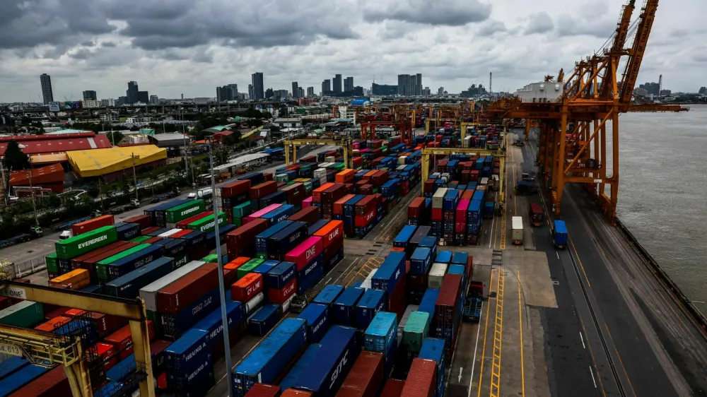A view of a port under the Port Authority of Thailand, following the announcement that U.S. President Donald Trump would impose tariffs of 36% on goods from Thailand starting on August 1, in Bangkok, Thailand July 8, 2025. REUTERS/Athit Perawongmetha   TPX IMAGES OF THE DAY