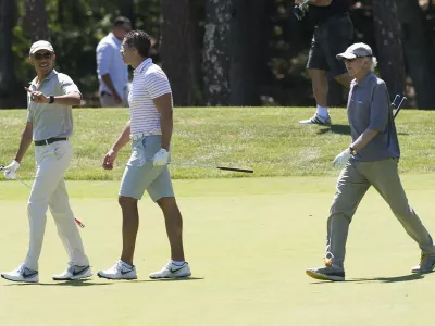 Barack Obama in Larry David leta 2015 med partijo golfa. / Foto: Profimedia 