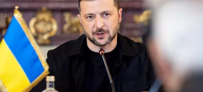 Ukrainian President Volodymyr Zelenskiy speaks during a meeting with Italian President Sergio Mattarella at Quirinale Palace, in Rome, Italy, July 9, 2025. Italian Presidency Press Office/Paolo Giandotti/Handout via REUTERS  THIS IMAGE HAS BEEN SUPPLIED BY A THIRD PARTY