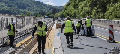 - 29.04.2025 - obnova štajerske avtoceste, delo na cesti, viadukti, DARS//FOTO: Jaka Gasar