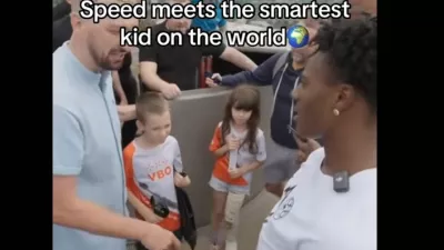 Edvard in Frida Kaloh sta srečala vplivneža IShowSpeed in navdušila uporabnike spleta.