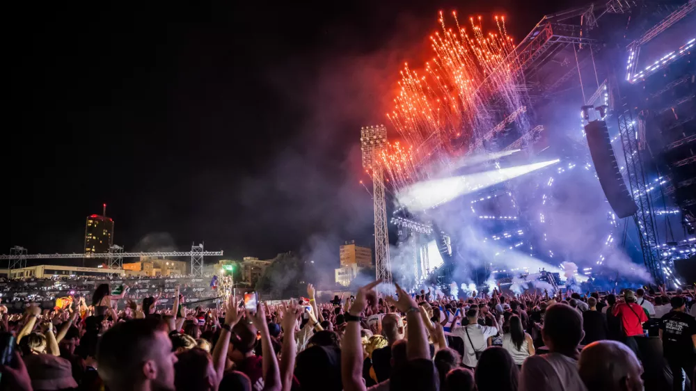 12.07.2025., Split - Druga Vecer Ultra Festivala. Na fotografiji: Atmosfera na drugoj Veceri Photo: Zvonimir Barisin/PIXSELL