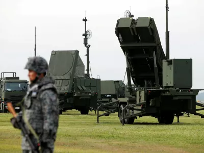 ﻿FILE PHOTO: A Japan Self-Defense Forces (JSDF) soldier takes part in a drill to mobilise their Patriot Advanced Capability-3 (PAC-3) missile unit at U.S. Air Force Yokota Air Base in Fussa on the outskirts of Tokyo, Japan August 29, 2017.  REUTERS/Issei Kato/File Photo
