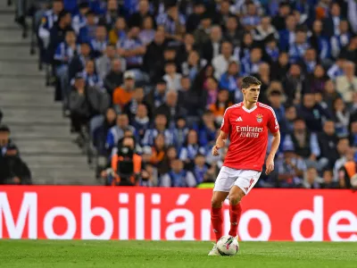 Estadio do Dragao Alvaro Carreras of Benfica, during the match between Porto and Benfica, for the 28th round of the Portuguese Championship 2024/2025, at Estadio do Dragao this Sunday 06. 30761 (Daniel Castro / SPP)