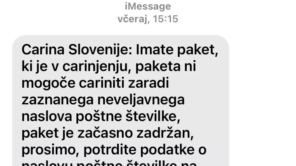 Prevara s sporočilom SMS