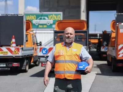 Boris Intihar vodja gradnje, CGP- 29.04.2025 - obnova štajerske avtoceste, delo na cesti, viadukti, DARS//FOTO: Jaka Gasar