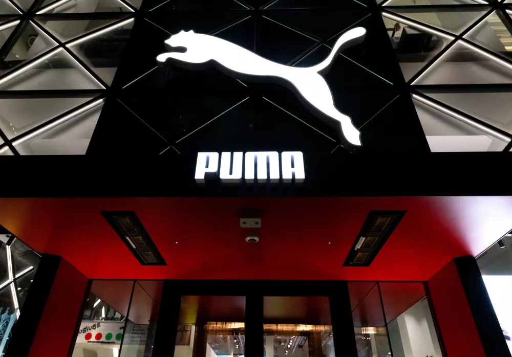 FILED - 10 July 2025, US, New York: The Puma logo can be seen on a store in Manhattan. Photo: Sven Hoppe/dpa