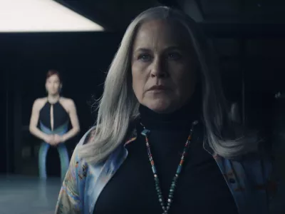 This image released by Apple TV+ shows Patricia Arquette in a scene from "Severance." (Apple TV+ via AP)