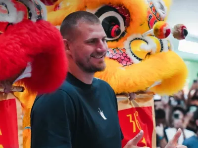 Nikola Jokić je na Kitajskem poskrbel za pravo evforijo. F instagram podjetja 361