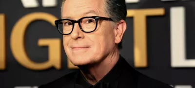 FILE PHOTO: Stephen Colbert arrives for the Saturday Night Live 50: The Anniversary Special at 30 Rockefeller Plaza in New York City, U.S., February 16, 2025. REUTERS/Caitlin Ochs/File Photo