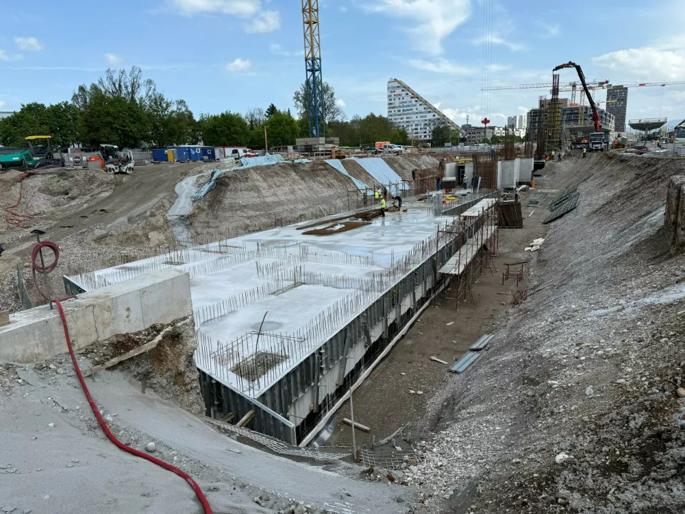 gradnja zaklonišča za novo avtobusno in železniško postajo Ljubljana