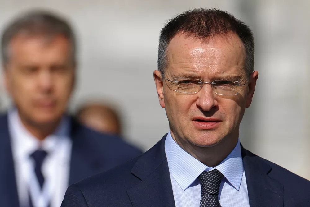 Russian delegation head and presidential adviser, Vladimir Medinsky walks, after a meeting at Ciragan Palace on the day of the second round of peace talks between Russia and Ukraine, in Istanbul, Turkey, June 2, 2025. REUTERS/Murad Sezer