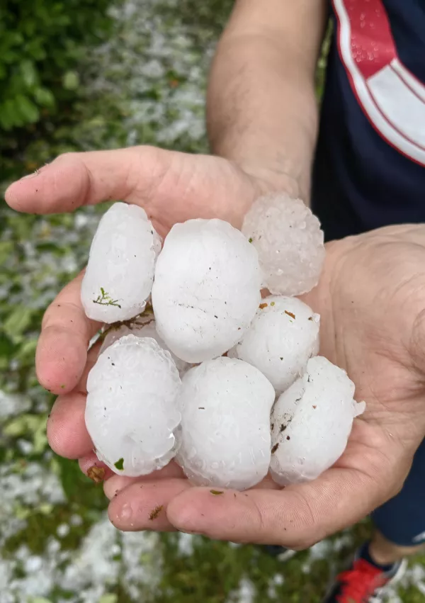 Krško, toča, nevihta / Foto: Tim Grešak, Meteoinfo Slovenija 