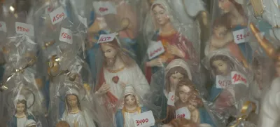 Maša, praznik, Brezje, Marijino vnebovzetje, nabožni kipci, //FOTO: Luka Cjuha