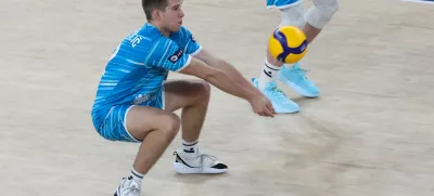 - Grega Okroglič,- 20.07.2025. - Odbojka Slovenija - Srbija na turnirju Lige narodov v Stožicah.//FOTO: Bojan Velikonja