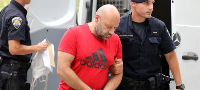 28.07.2025., Pula - Na pulski su Zupanijski Sud privedena trojica osumnjicenih za napad na mladog Slovenca u poreckom nocnom klubu. Photo: Sasa Miljevic/PIXSELL