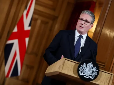 29 July 2025, United Kingdom, London: UK Prime Minister Keir Starmer delivers a statement in Downing Street, following a Cabinet meeting to discuss the situation in Gaza. The UK will recognise the state of Palestine in September before the UN General Assembly, unless the Israeli government takes steps to end the "appalling situation" in Gaza, the Prime Minister has told the Cabinet. Photo: Toby Melville/PA Wire/dpa
