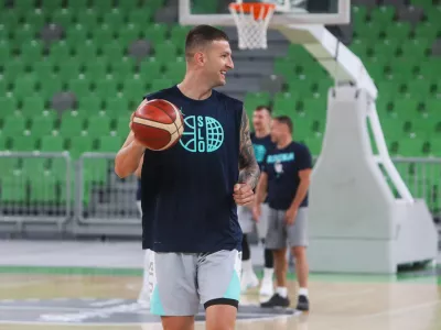  - Alen Omić,- 31.07.2025. - Trening moške košarkarske reprezentance Slovenije pred pripravljalnimi tekmami.//FOTO: Bojan Velikonja