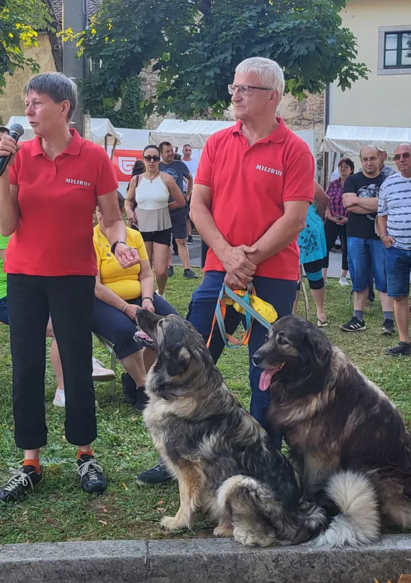 Kraški ovčar, prireditev Senožeče, Damjana in Davorin Lisjak, Miliruj / Foto: Katja Gleščič 
