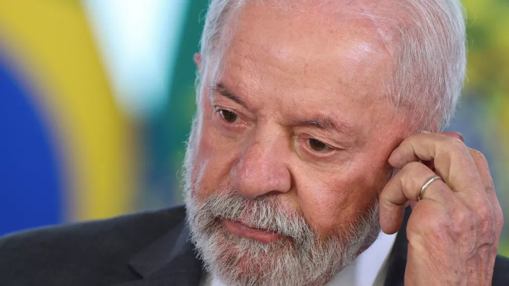 Brazil's President Luiz Inacio Lula da Silva attends a ceremony at the Planalto Palace, in Brasilia, Brazil, July 30, 2025. REUTERS/Adriano Machado