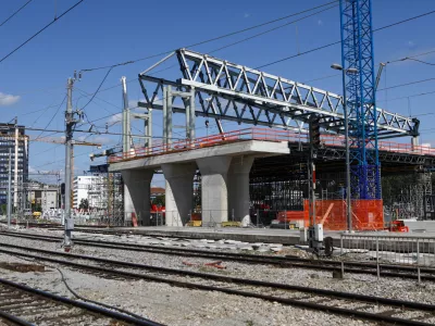 23.07.2025 nova strešna konstrukcija, železniška postaja Ljubljana Foto Luka Cjuha