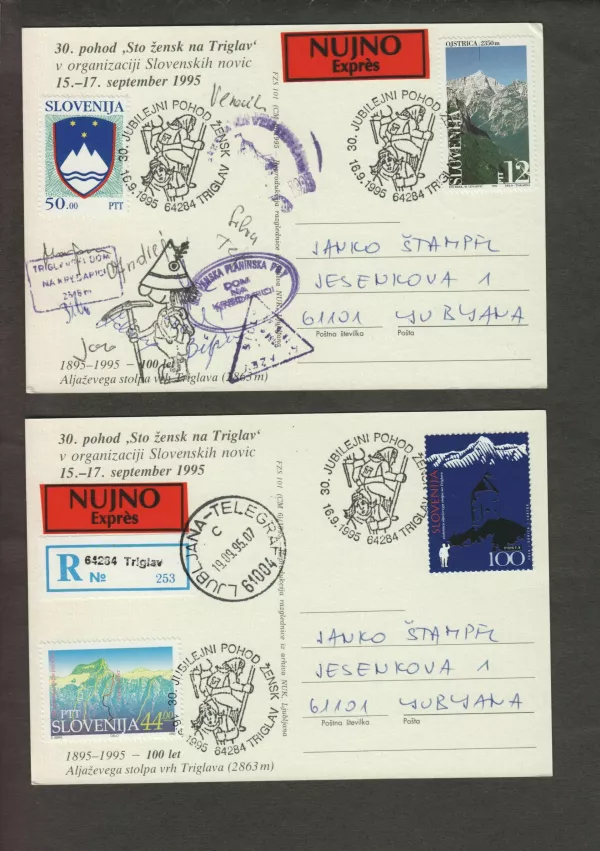 razglednica s Triglava / Foto: Janko Štampfl