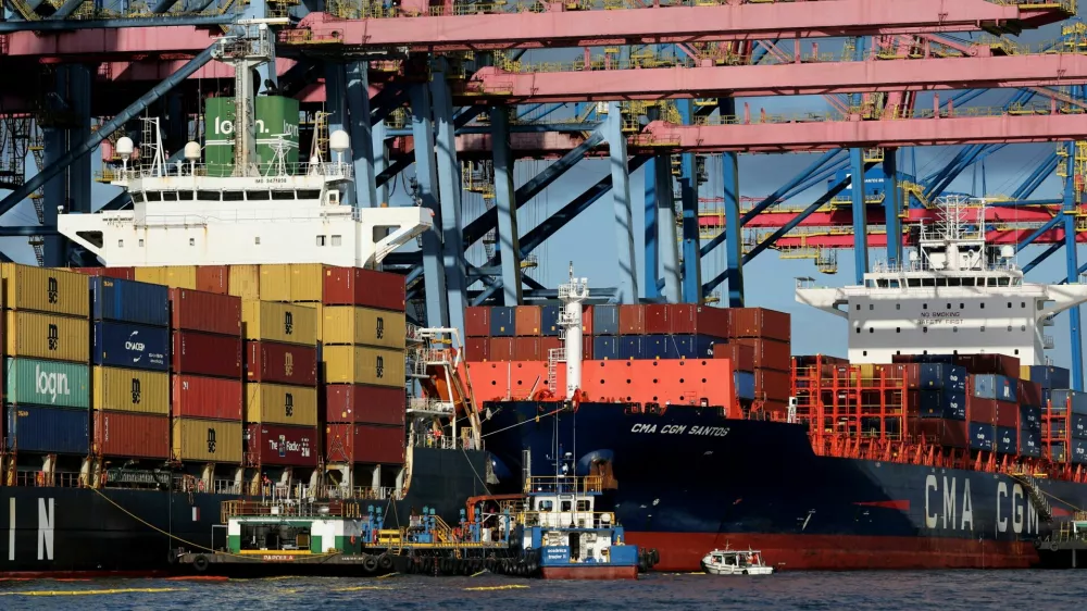 A general view at the port, in Santos, Brazil July 31, 2025. REUTERS/Jorge Silva