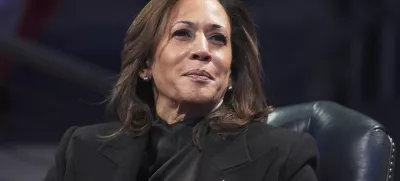 FILE - Vice President Kamala Harris attends a Department of Defense Commander in Chief farewell ceremony at Joint Base Myer-Henderson Hall, Jan. 16, 2025, in Arlington, Va. (AP Photo/Evan Vucci, File)