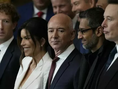 Marko ZuckerbergJeff BezosSundar PichaiElon MuskDonald Trump, inavguracija, 20. januar 2025