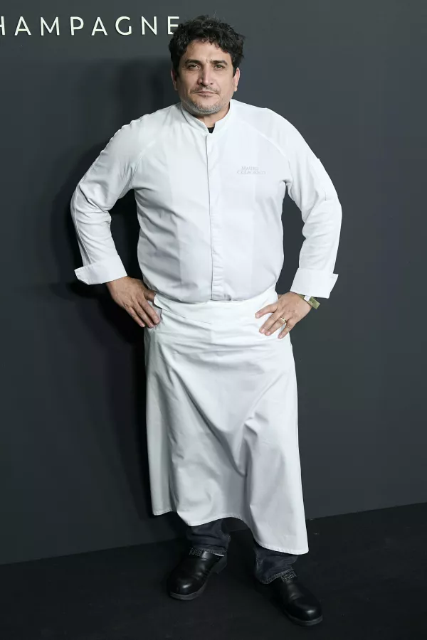 MADRID, SPAIN - DECEMBER 02: Mauro Colagreco attends Moet & Chandon 'Effervescenc' party photocall at the royal Theater on December 02, 2021 in Madrid, Spain. (Photo by Carlos Alvarez/Getty Images)